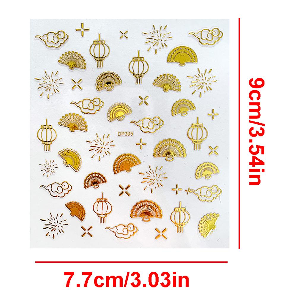 Mxbeauty Stiker Decal Motif Naga / Phoenix Gaya Cina Untuk Dekorasi Nail Art DIY