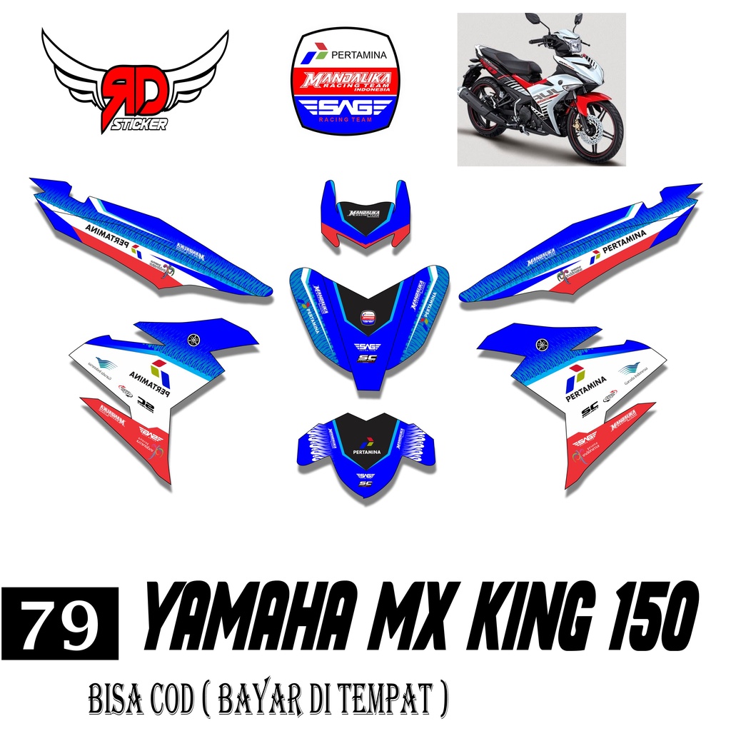 Sticker Decal MX KING 150 Full Body Motif MANDALIKA RACING TEAM Dekal Custom Setiker