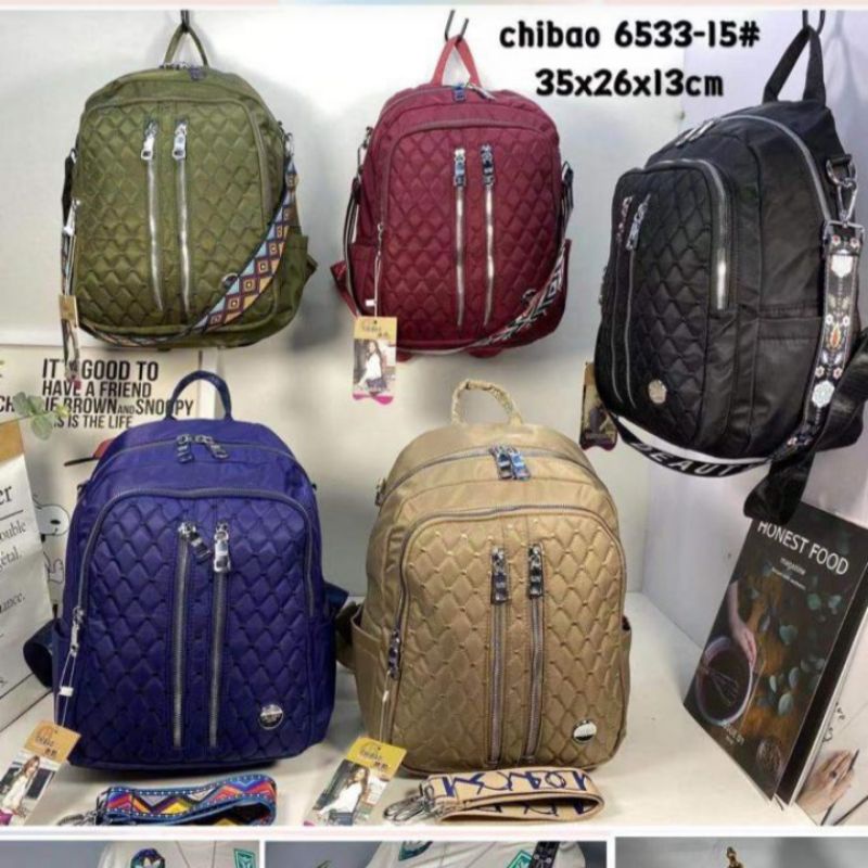 Tas chibao import bisa ransel dan selempang 6533 parasut