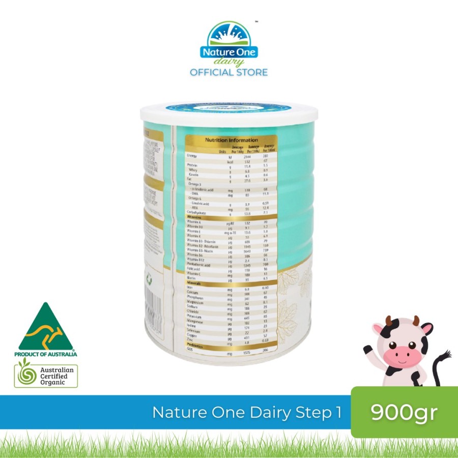 Nature One Dairy Organic Newborn Step 1 - Susu Bayi 0 - 6 Bulan 900gr