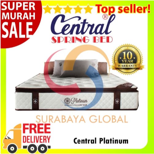 Springbed Central Platinum Uk.160x200 Matras Saja