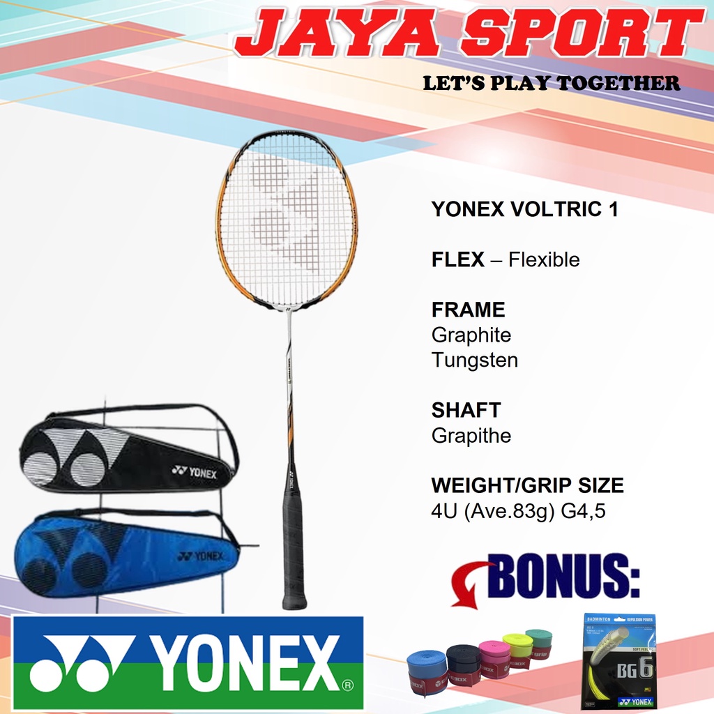 Raket Badminton Raket Bulutangkis Reket Badminton Reket Bulu Tangkis Yonex Voltric 1 Original Taiwan