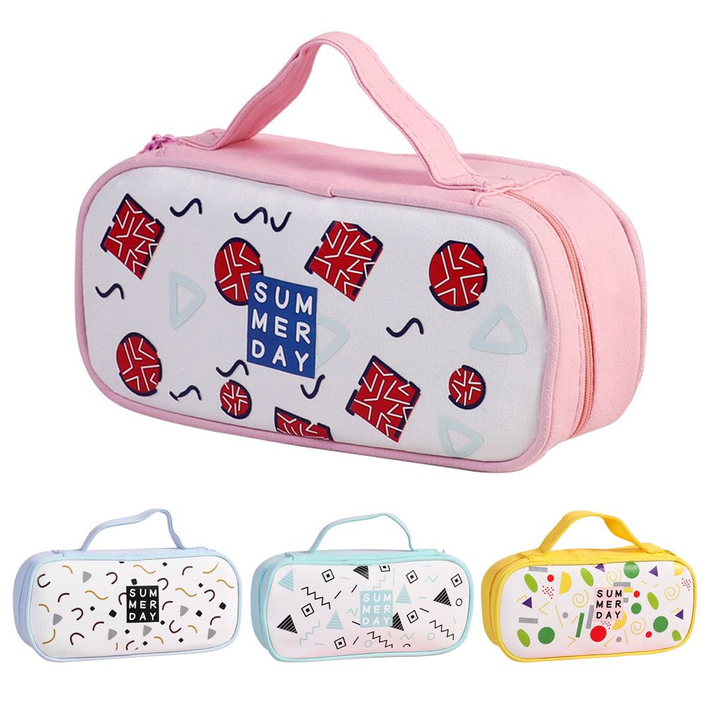 

Girl Cute Canvas Storage Bag Large-capacity Cartoon Pencil Bag Children's Stationery Box Student
