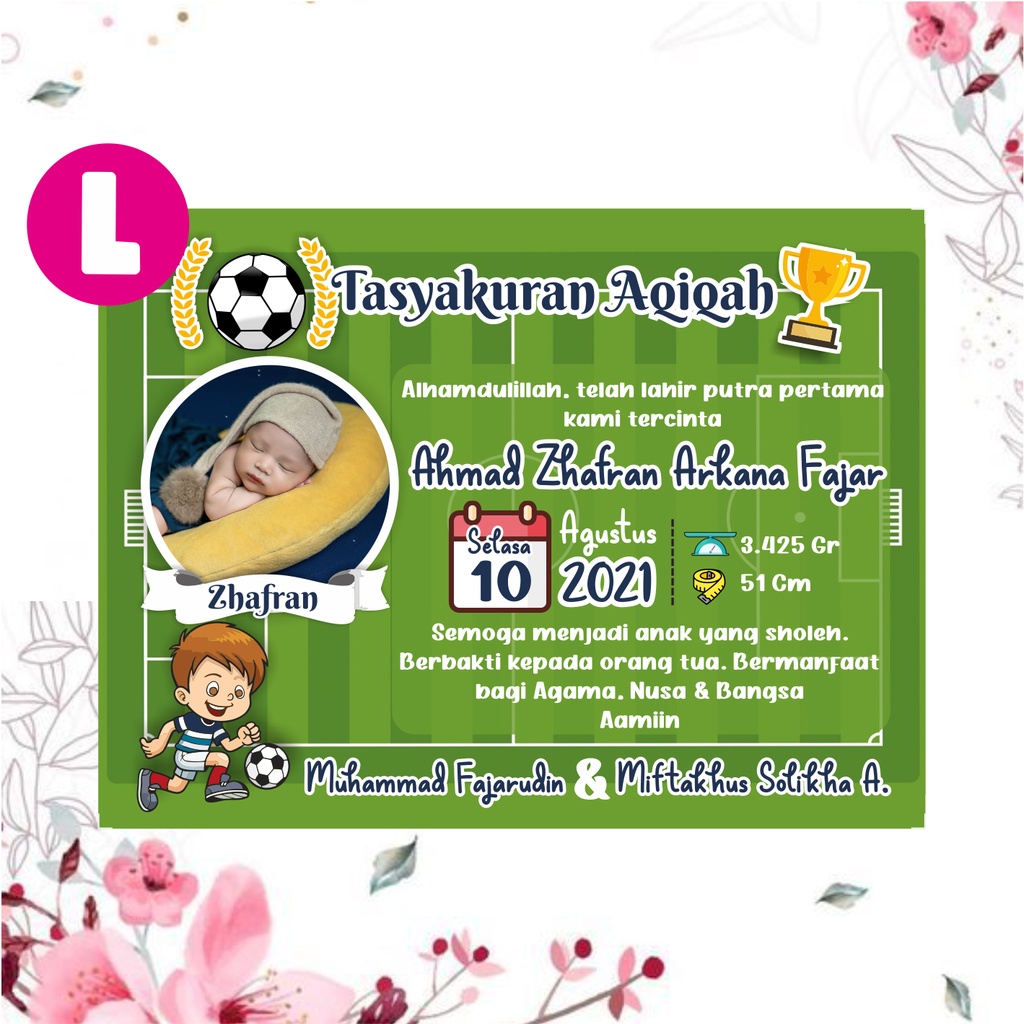 STIKER AQIQAH STIKER TASYAKURAN AQIQAH STIKER AQIQAH CUSTOM CETAK STIKER TASYAKURAN AQIQOH-L