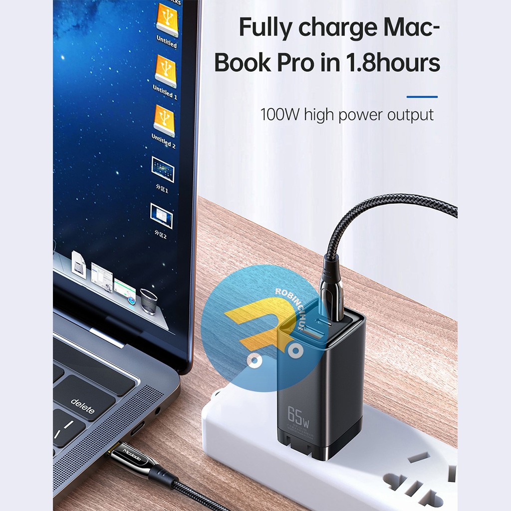 MCDODO Kabel Type C, Usb C to Usb C 100W Power Delivery (PD) fast charging ORIGINAL