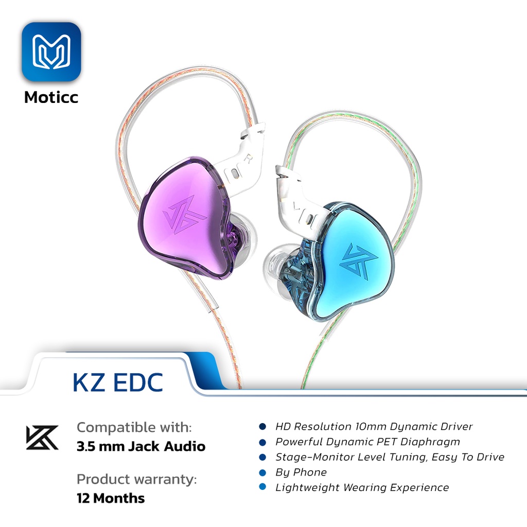 KZ EDC with Mic In Ear HIFI Bass Game Sport Monitor Not QKZ AK6 KZ EDX