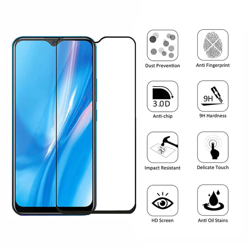 PROMO 3IN1 TEMPERED GLASS VIVO V20 ANTI GORES KACA FULL LAYAR