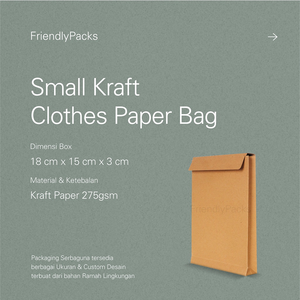 Clothes Kraft Paper Bag / Shirt Packaging / Kemasan Baju