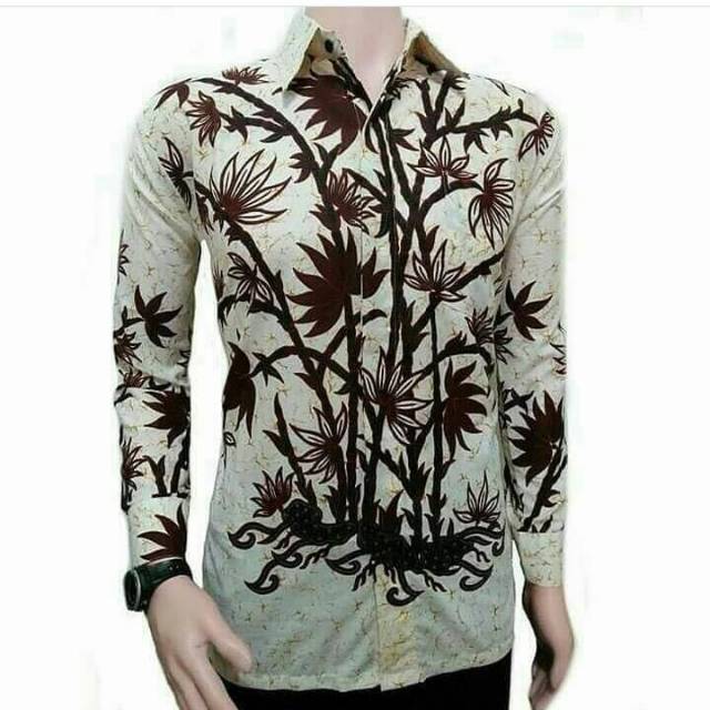 kemeja batik primisima motif bambu