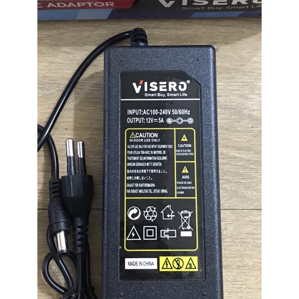 Adaptor 12V 5Ampere Klop/Visero