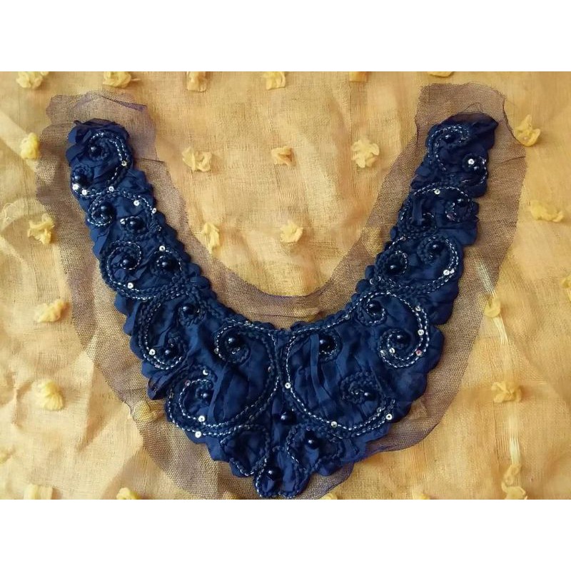 Renda Bordir kalung dada  Renda kalung dada Bordir super murah. bordil aplikasi Bordir aplikasi