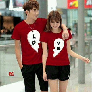 15 Trend Terbaru Baju  Kaos  Couple  Lengan  Pendek  Murah 