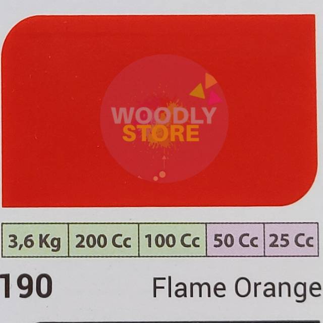 AVIAN FLAME ORANGE 190 CAT MINYAK CAT BESI DAN KAYU 200ml