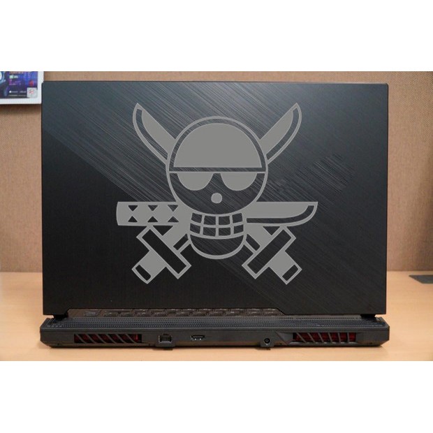 stiker laptop zoro one piece custom stiker