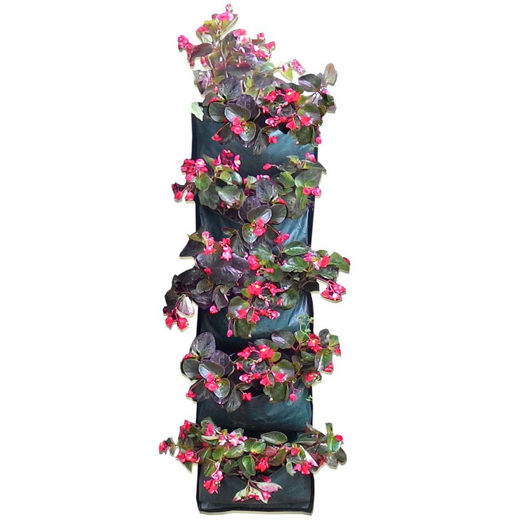 wall planter bag 5 kantong pot polibek tanaman bunga gantung dinding garden equipment