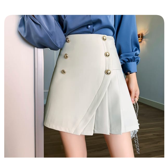 Rok Wanita Mini Skirt import 5500-XL creme