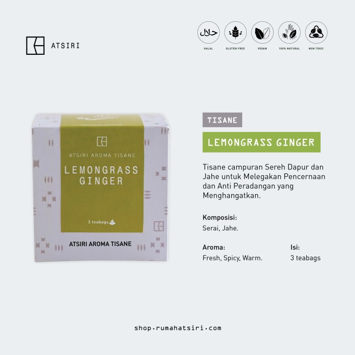 

(BISA COD) Rumah Atsiri - Lemongrass Ginger Tisane