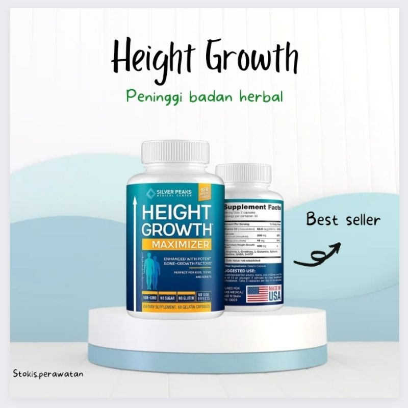 HEIGHT GROWTH MAXIMIZER ASLI OBAT PENINGGI BADAN SUPER GROW UP SUPLEMEN HERBAL