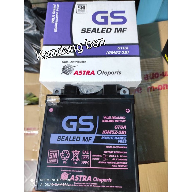 AKI KERING GS ASTRA GT6A (GM5-3B) UNTUK YAMAHA FI ZR, BARANG 100% ORI