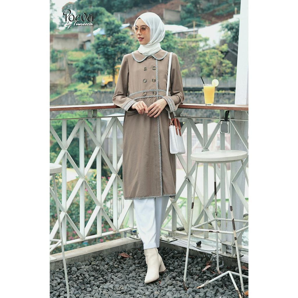 Tuneeca Poeva Midi Coat Eugenia PV-0123006 / Midi Coat Kekinian