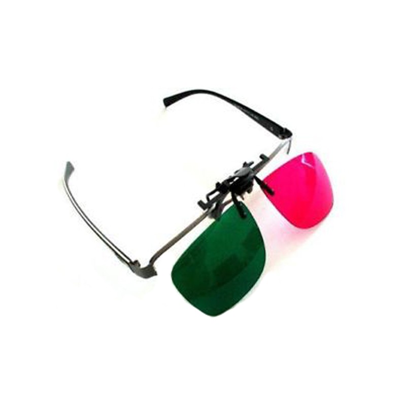 Kacamata 3D Polycarbonate Clip On Green/Magenta