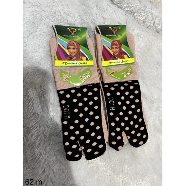 KAOS KAKI JEMPOL VIP TELAPAK HITAM BINTIK SIZE M