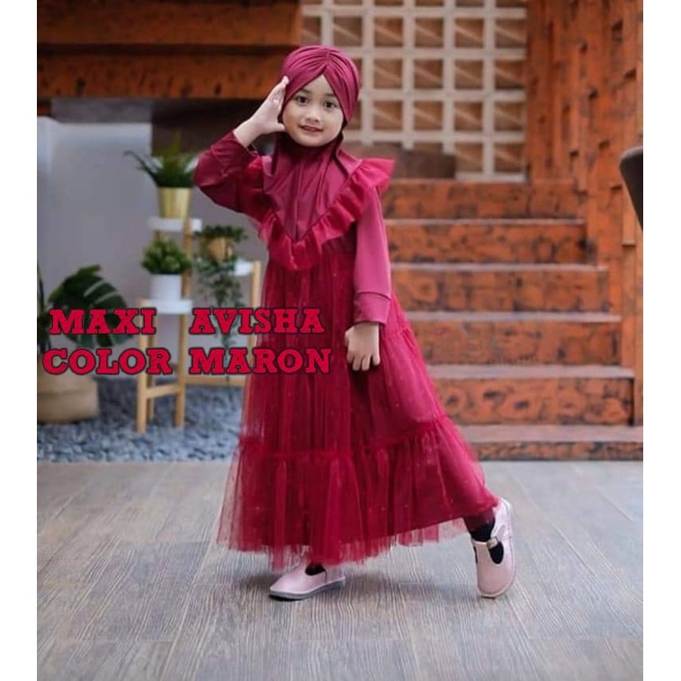 gamis anak usia 4 sampai 6 tahun umama set syari kids series gamis muslim anak perempuan brukat gami