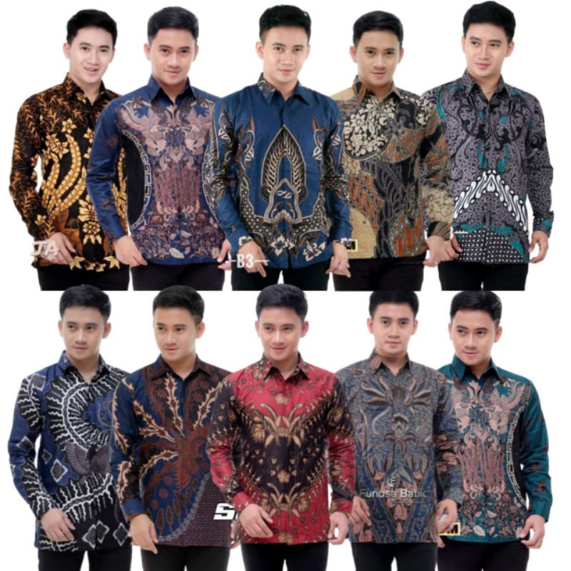 KEMEJA BATIK LENGAN PANJANG SIZE M L XL XXL LARISA BATIK MAJu