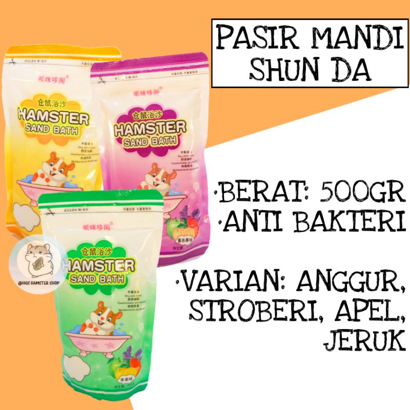 Pasir Mandi Hamster / Bathing Sand Shun Da 500gr