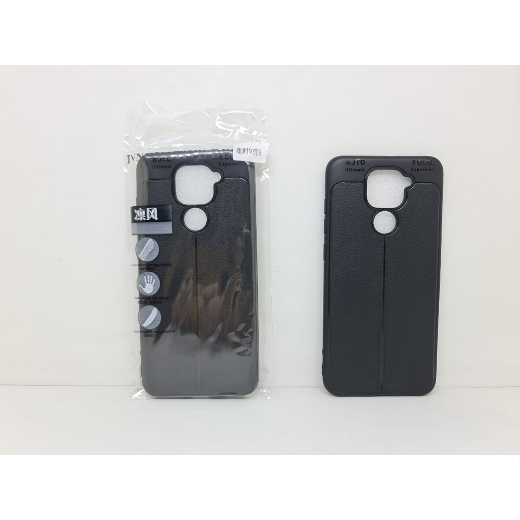 Auto Fokus Redmi Note 9 6.53 inchi Leather Soft Case Redmi Note 9 AUTOFOCUS Motif Kulit Jeruk