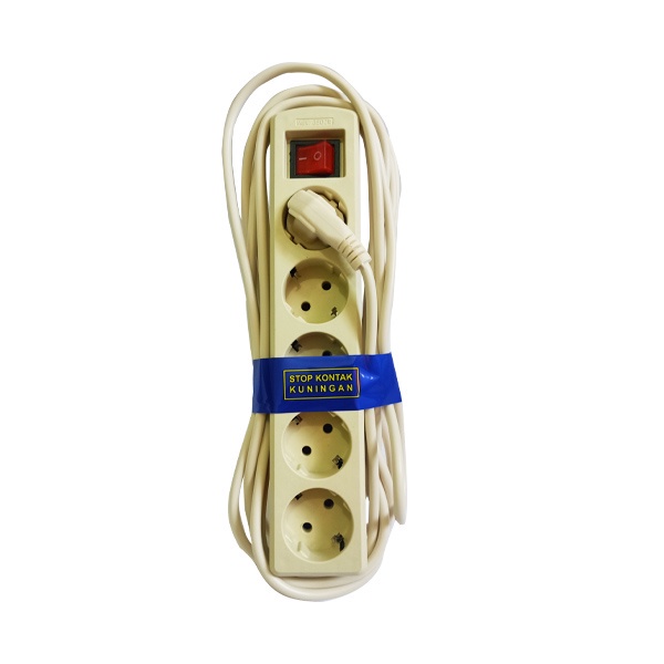 STOP KONTAK 3,4,5 LUBANG PANJANG 1,5M - 5M + KABEL / STOP KONTAK KABEL / Stop Kontak + Kabel 2/3/4/5 Lubang 1.5/3/5/10 Meter SNI