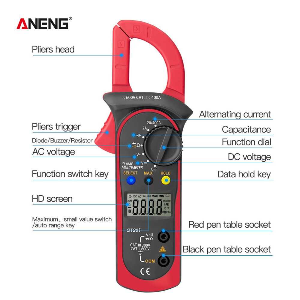 ANENG Digital Multimeter Voltage Tester Clamp - ST201