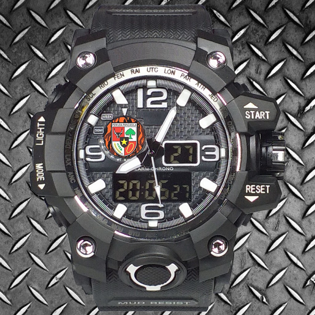 (Istimewa Bossque) Jam PEMUDA PANCASILA DT List Putih (Exclusive)