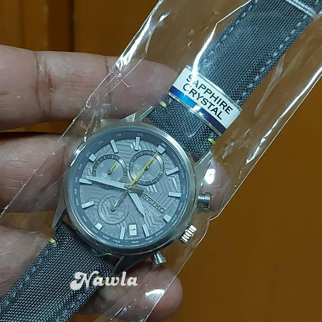 Seiko Quartz SSB423P1 Chronograph Sapphire Grey - Jam Tangan Pria SSB423