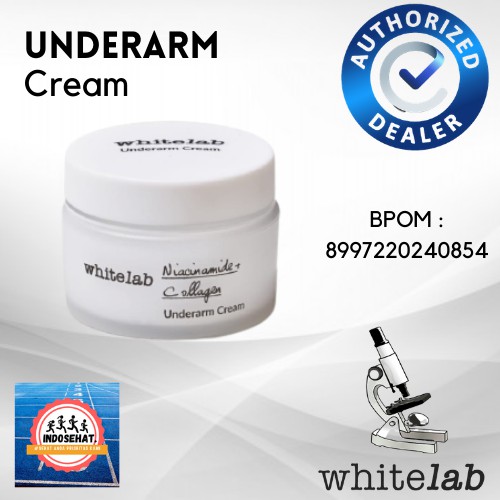 WHITELAB Underarm Armpit Cream - Krim Pemutih Pelembab Pencerah Lipatan Kulit Selangkangan Ketiak Siku