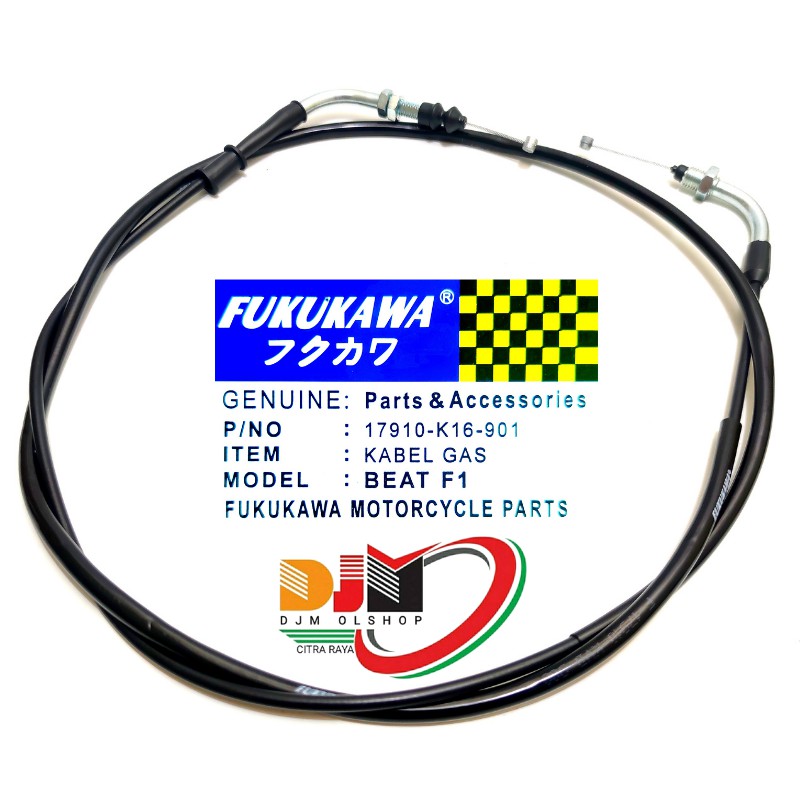 Kabel Gas Fukukawa Honda Matik Vario, Beat, Scoopy, Vario 125, Vario150, Beat Street, Beat Fi 1set