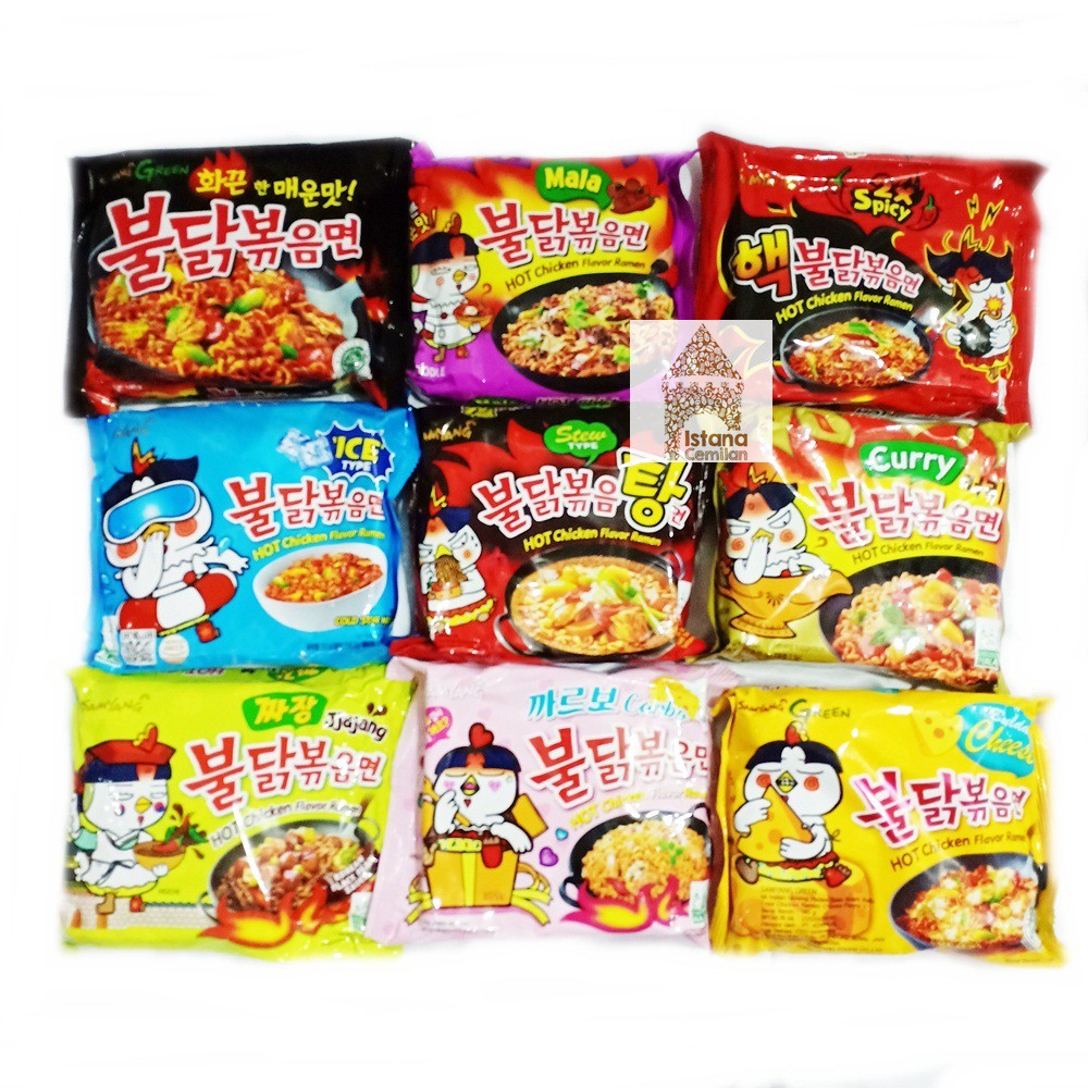 Samyang Carbo - Mala - JJajang  - Ramen Spicy - Cheese - Stew - Hot Chicken MUI HALAL Mie Extra Pedas Korea