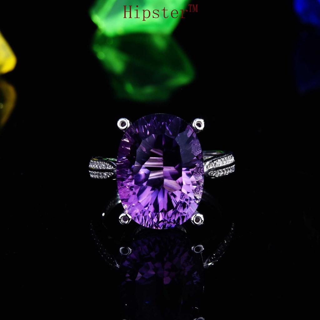 Cincin S925 Silver Amethyst Model Terbuka