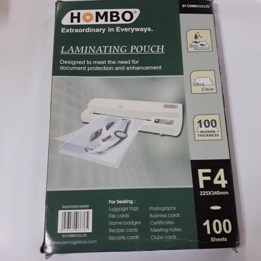 Plastik laminating ukuran folio 100 micron