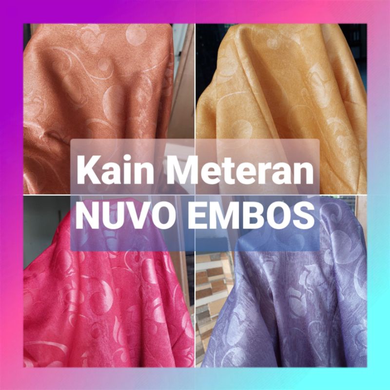 (Bahan Kain0 Nuvo Polos Embos Tebal Lebar 120cm
