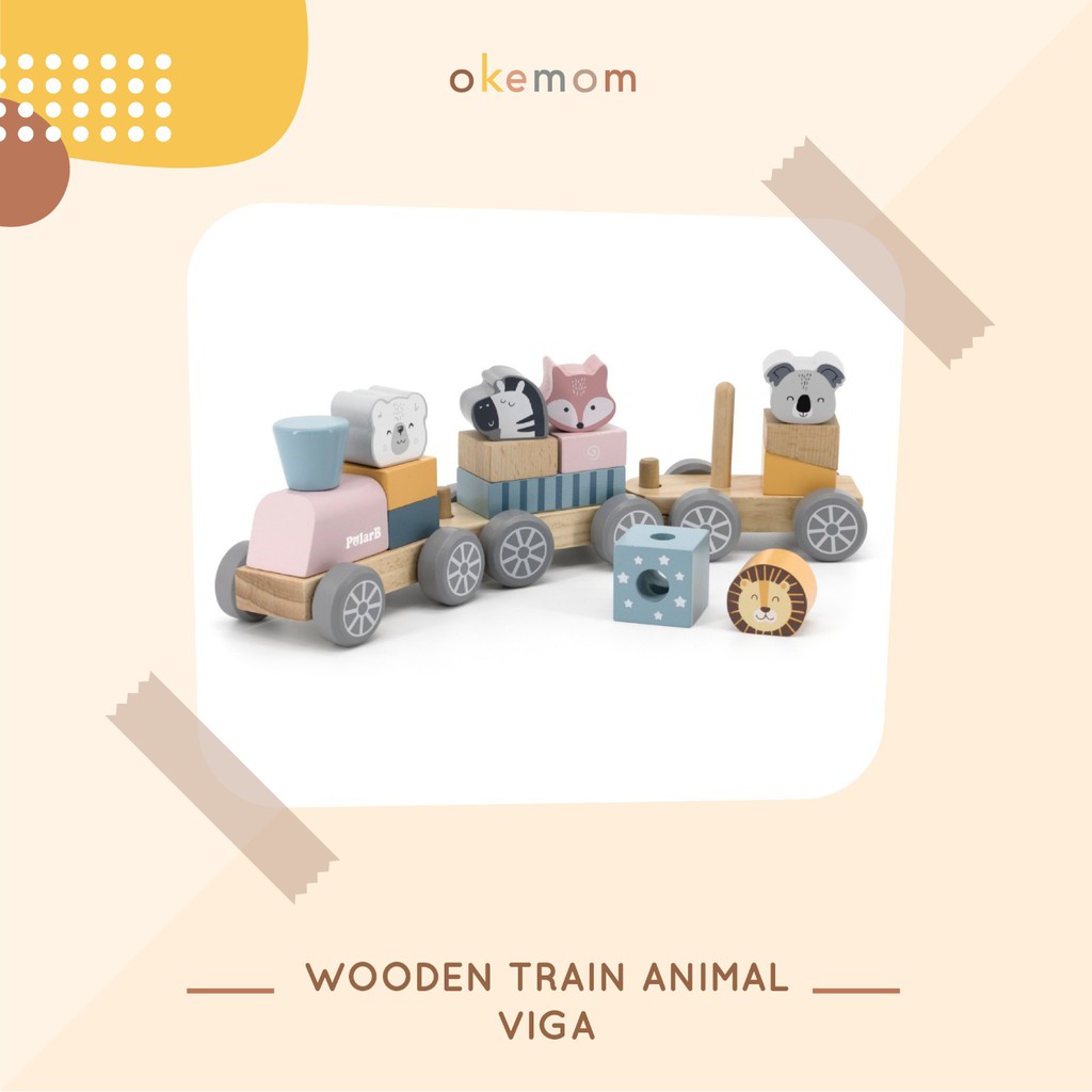 Viga Animal Wooden Train