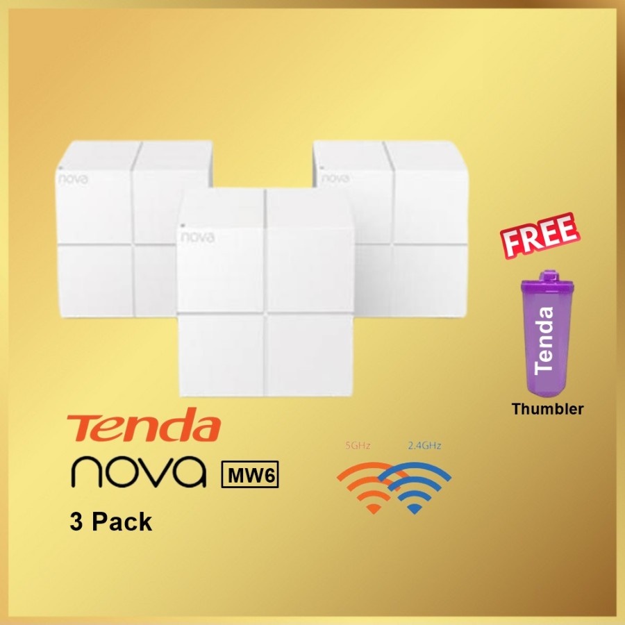 Tenda Nova MW6 AC1200 3Pack Wireless Router Whole Home Mesh isi 3 MW 6