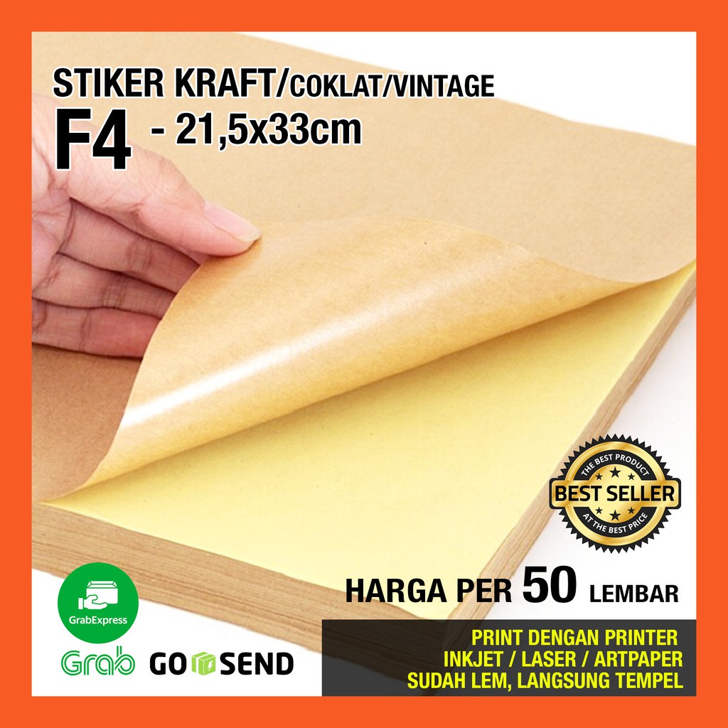 

MilL [F4/FOLIO - 21,5x33cm ISI 50 lbr STIKER / STICKER KRAFT / COKLAT VINTAGE