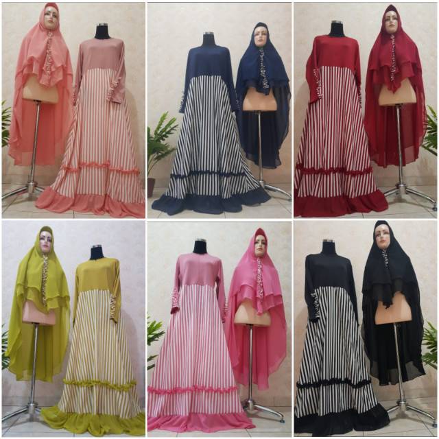 Set gamis monalisa mix ceruty salur 2