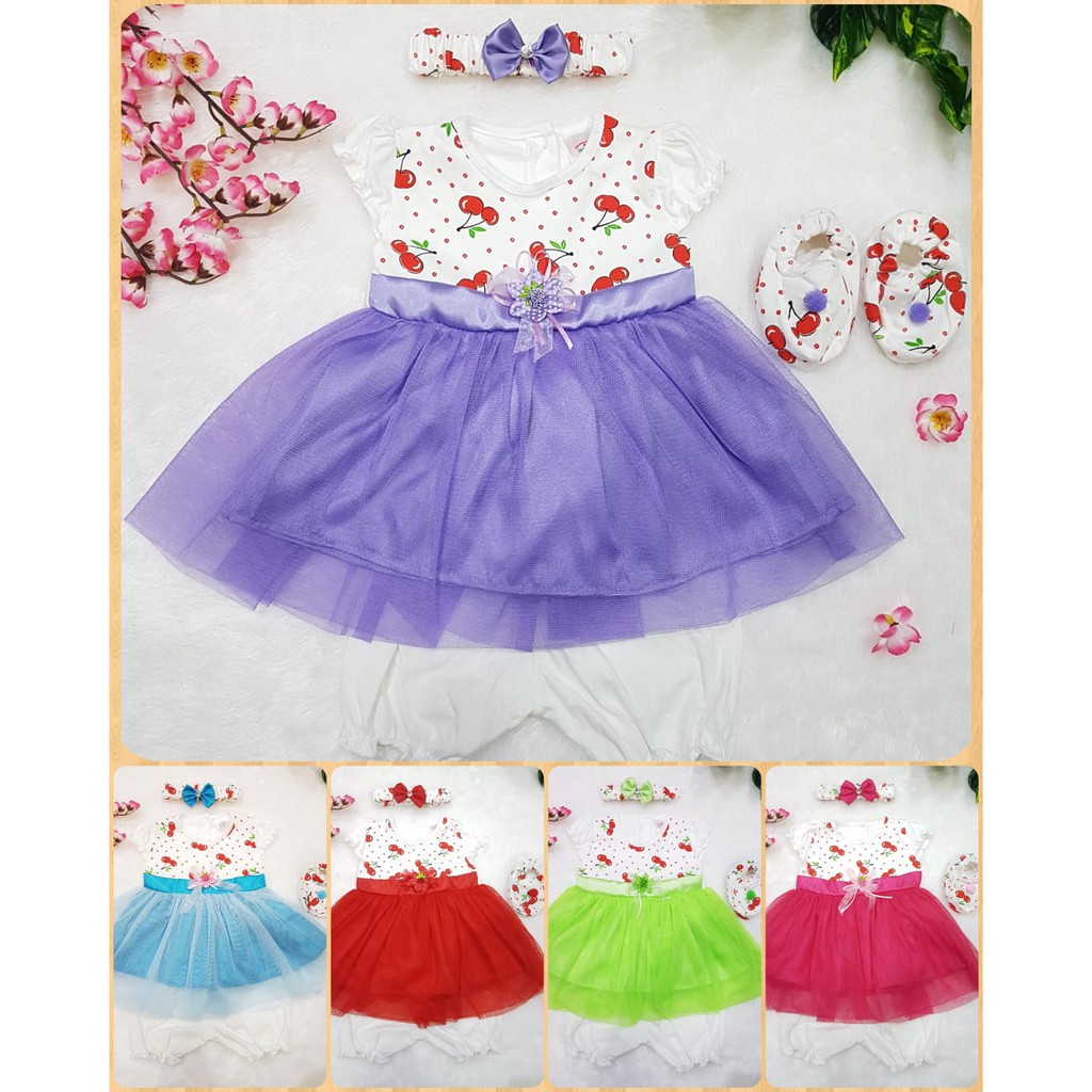 [SIAP KIRIM] BAJU BAYI PEREMPUAN NEW BORN/ NEW BORN BABY DRESS/ 0-6 BULAN/ DRESS ROK PUTU