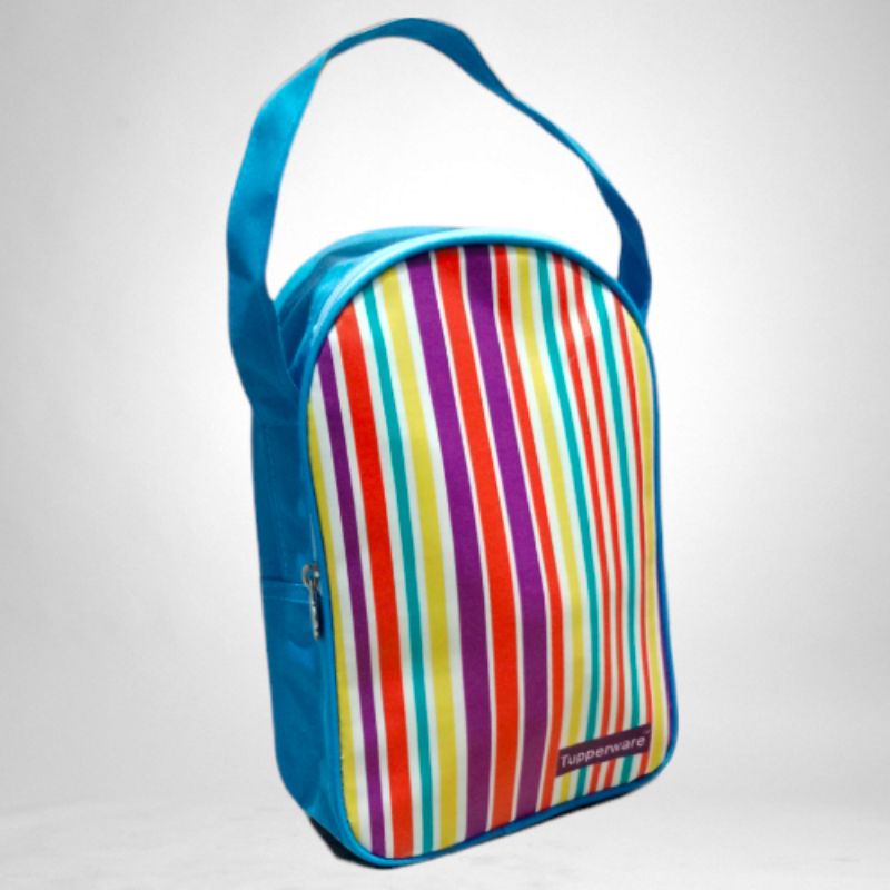 Tas Pouch stripe Tupperware jinjing