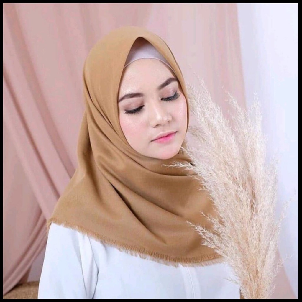 WAJIB PUNYA JILBAB SAUDIA RAWIS SEGI EMPAT MURAH /HIJAB SAUDIA RAWIS / KERUDUNG SAUDIA RAWIS TERBARU-mocca