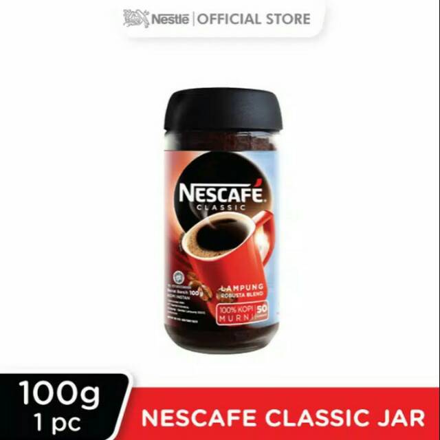 

Kopi Nescafe Classic Jar 100g / Nescafe Classic Botol 100 gram / Kopi Robusta Kopi Lampung Kopi Asli