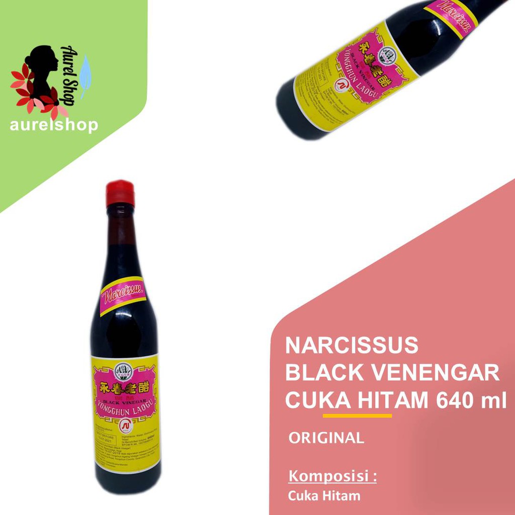 

NARCISSUS Black Vinegar Cuka Hitam kemasan Botol 640 ml