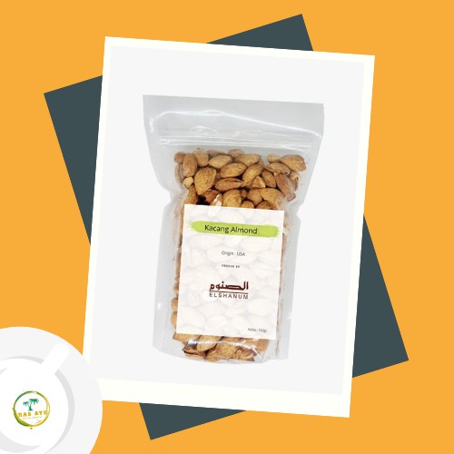 

KACANG ALMOND ELSHANUM 150gr Pouch / KACANG ALMOND / KACANG ALMOND PANGGANG / KACANG